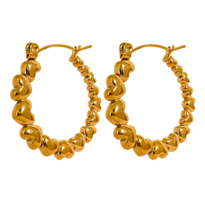 Heart Hoop Earrings