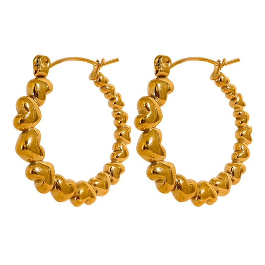 Heart Hoop Earrings
