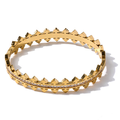 Unique CZ Geometric Bracelet