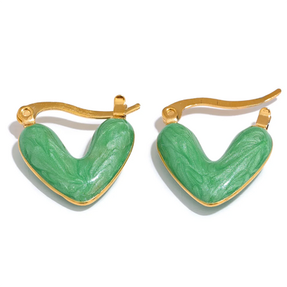 Candy Color Hollow Hoop Earrings