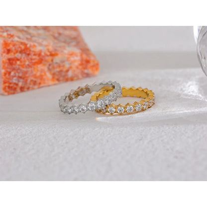 cubic zirconia band rings