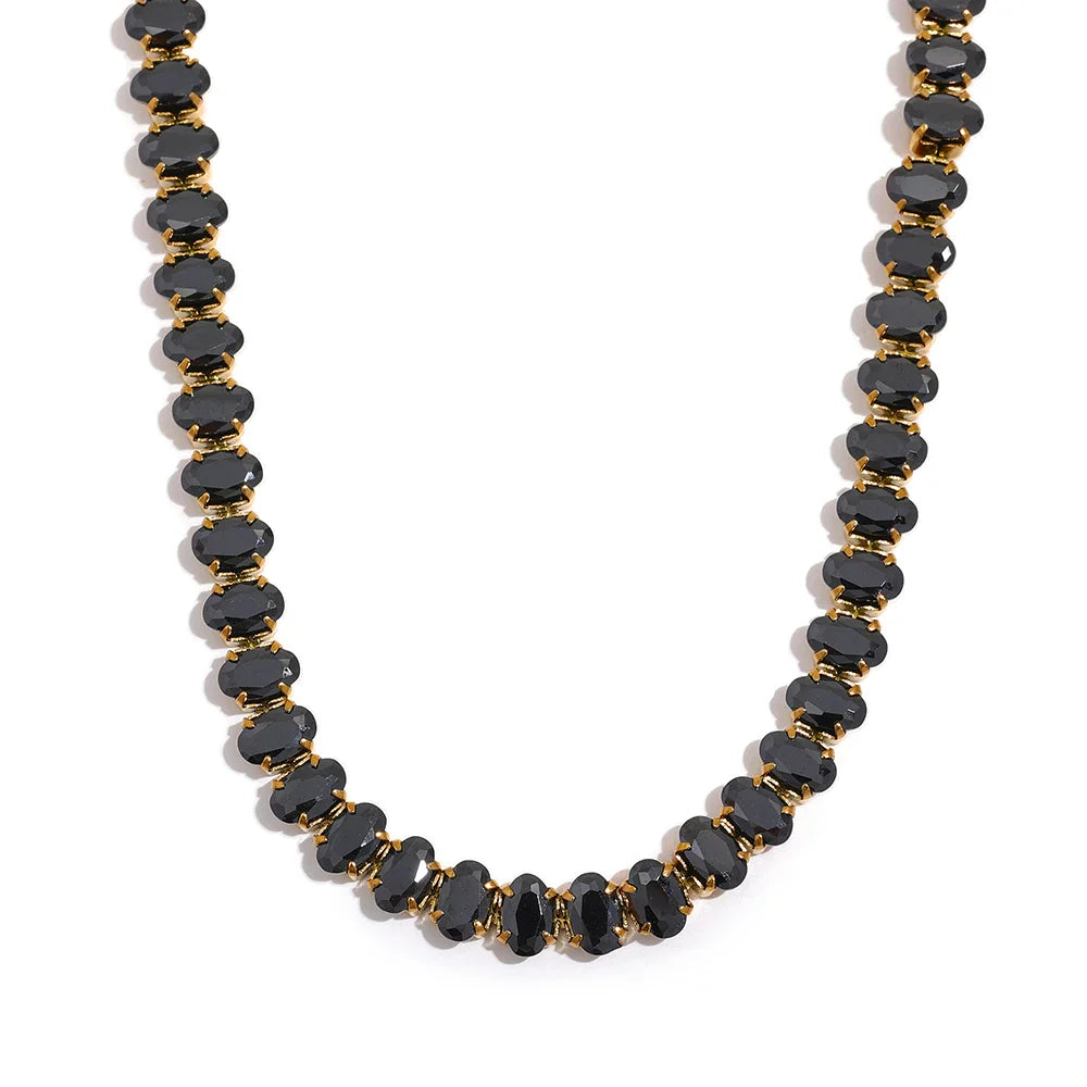CZ Tennis Necklace Bracelet Set
