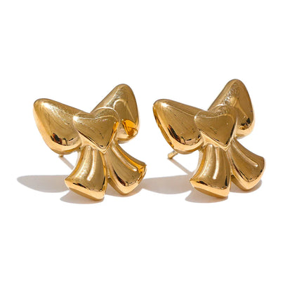 Waterproof Bow Knot Stud Earrings