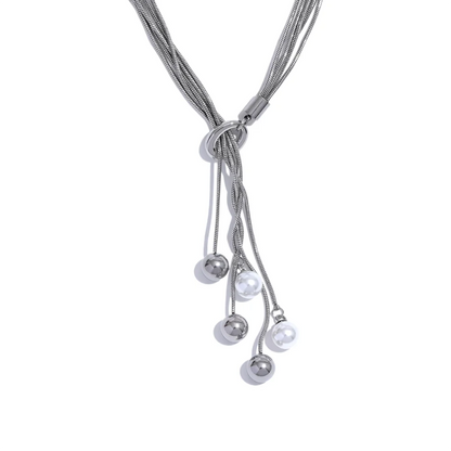 Long Multi-Layer Pearl Necklace