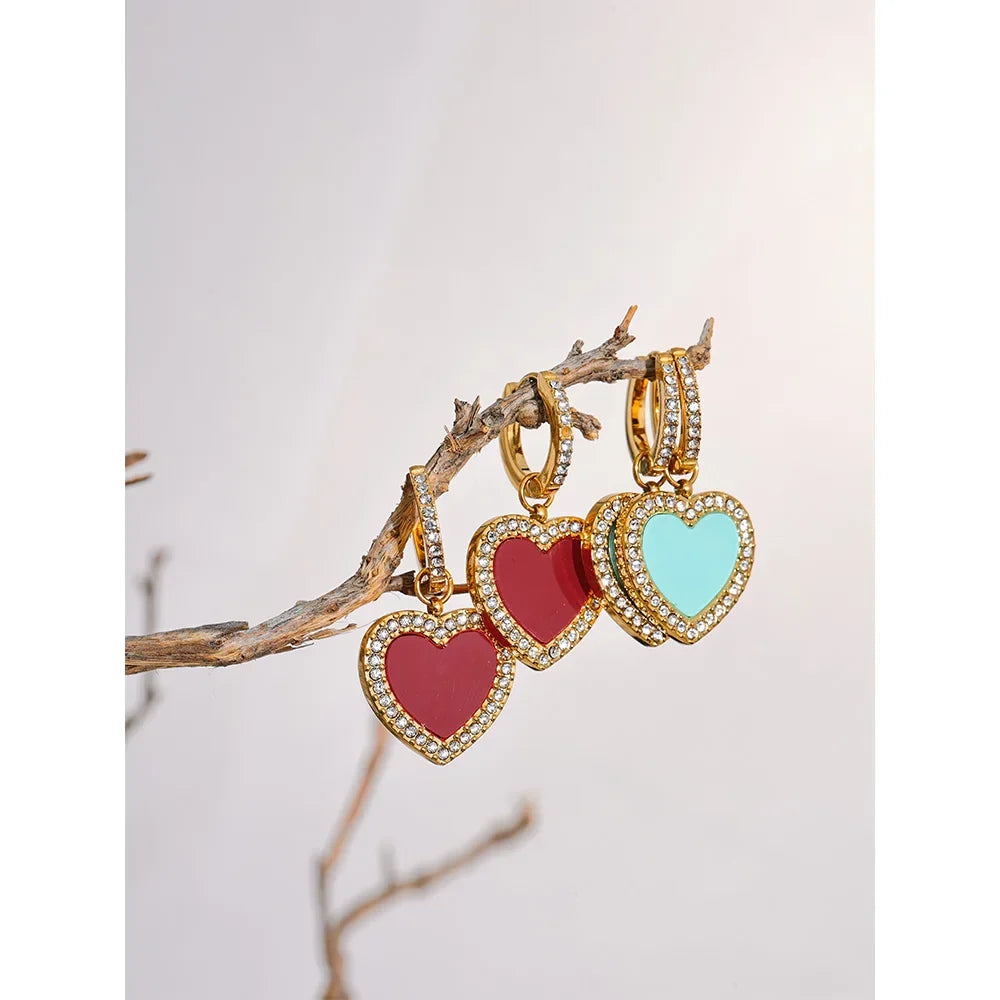 Dangle Heart Earrings