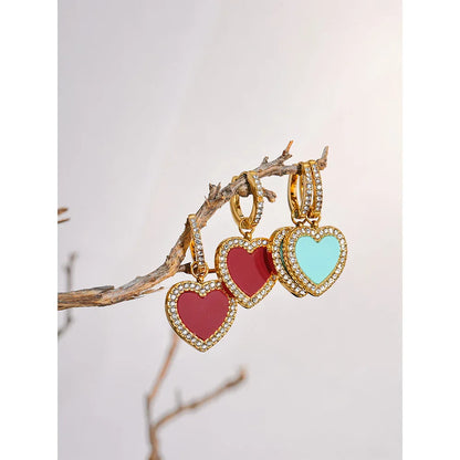 Dangle Heart Earrings