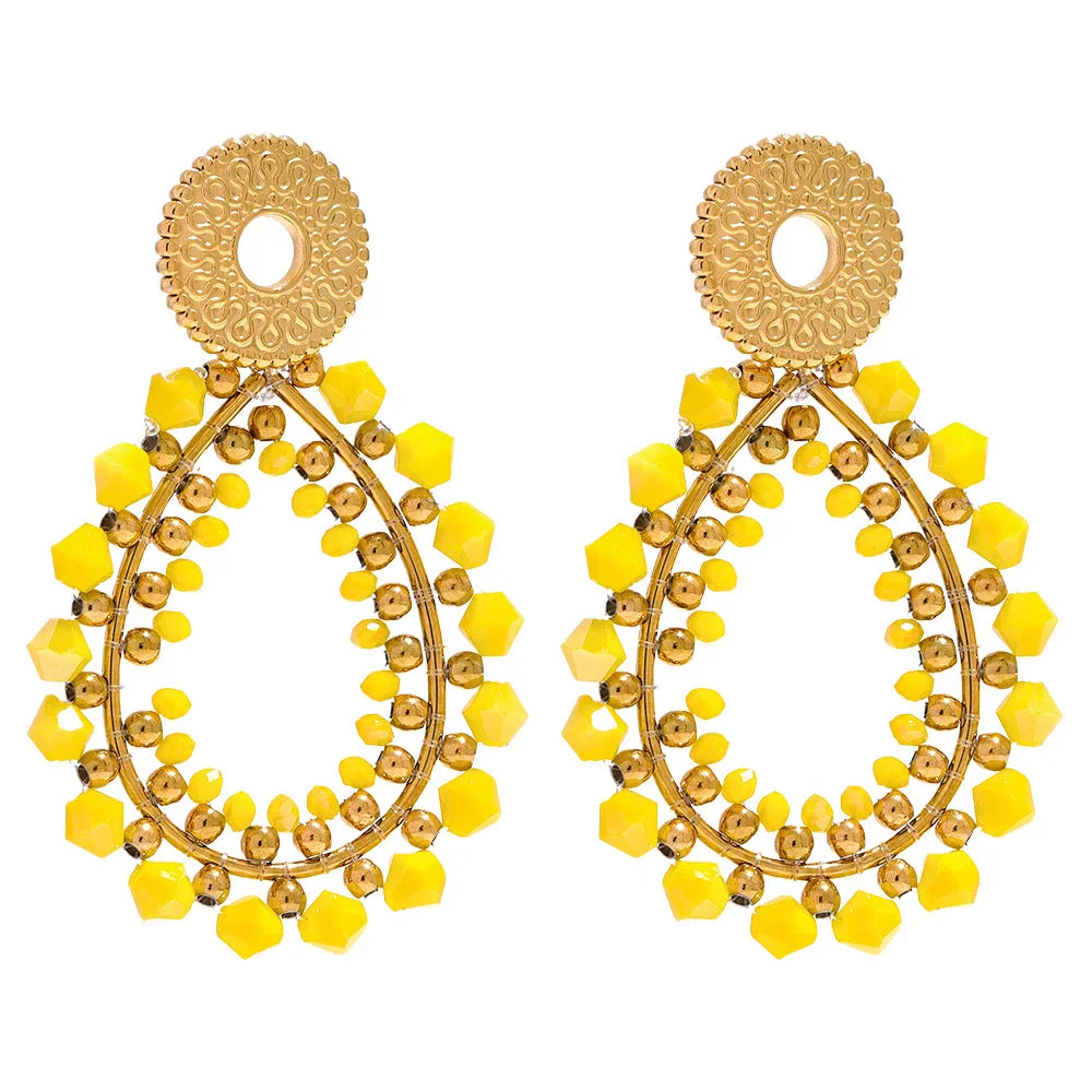 Beaded Hoop Earrings