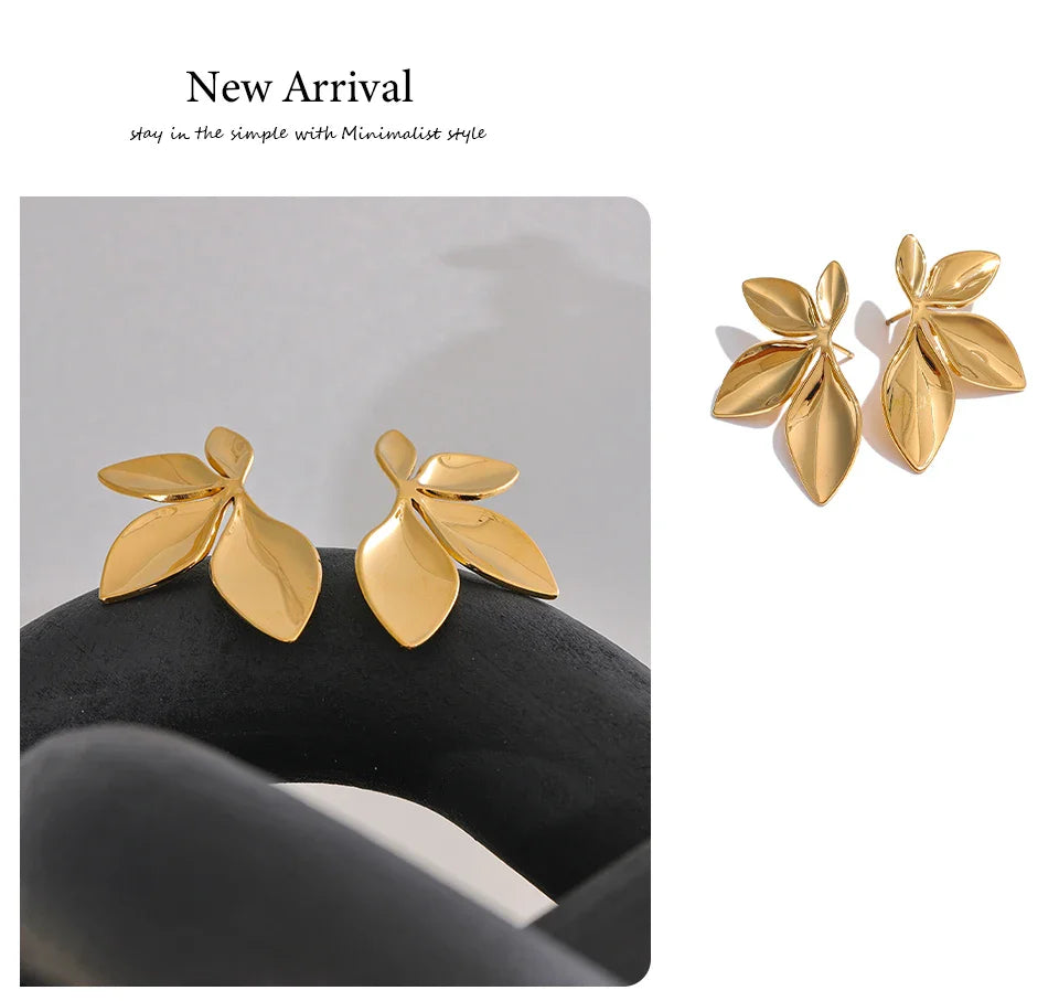 Gold Flower Earrings