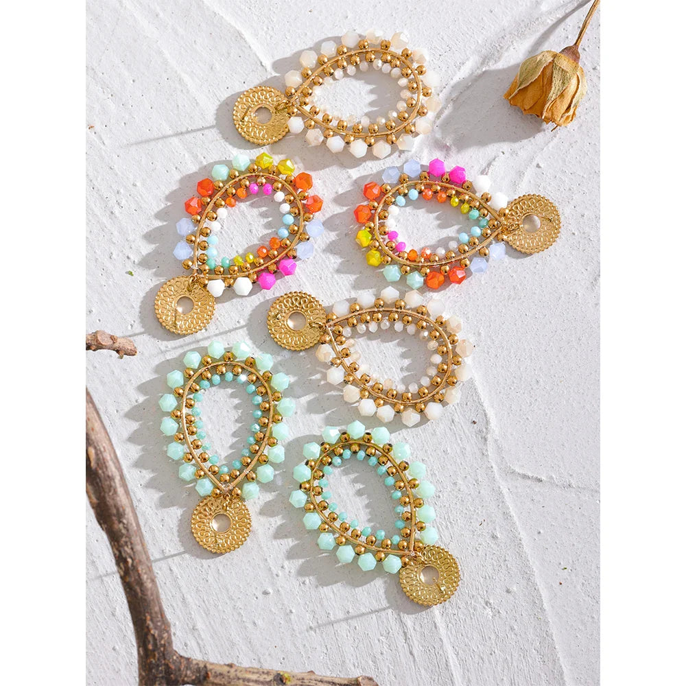 Beaded Hoop Earrings