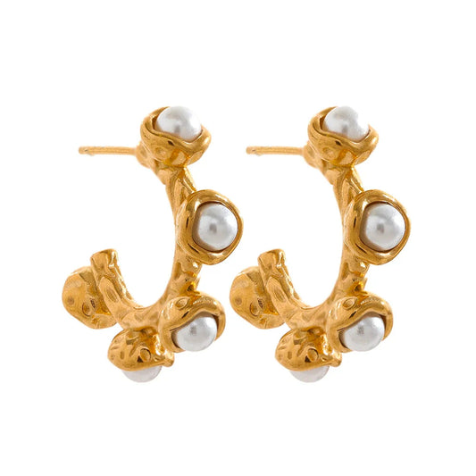 Vintage Pearl & Stone Earrings