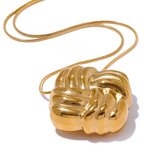 Square Stripe Pendant Necklace