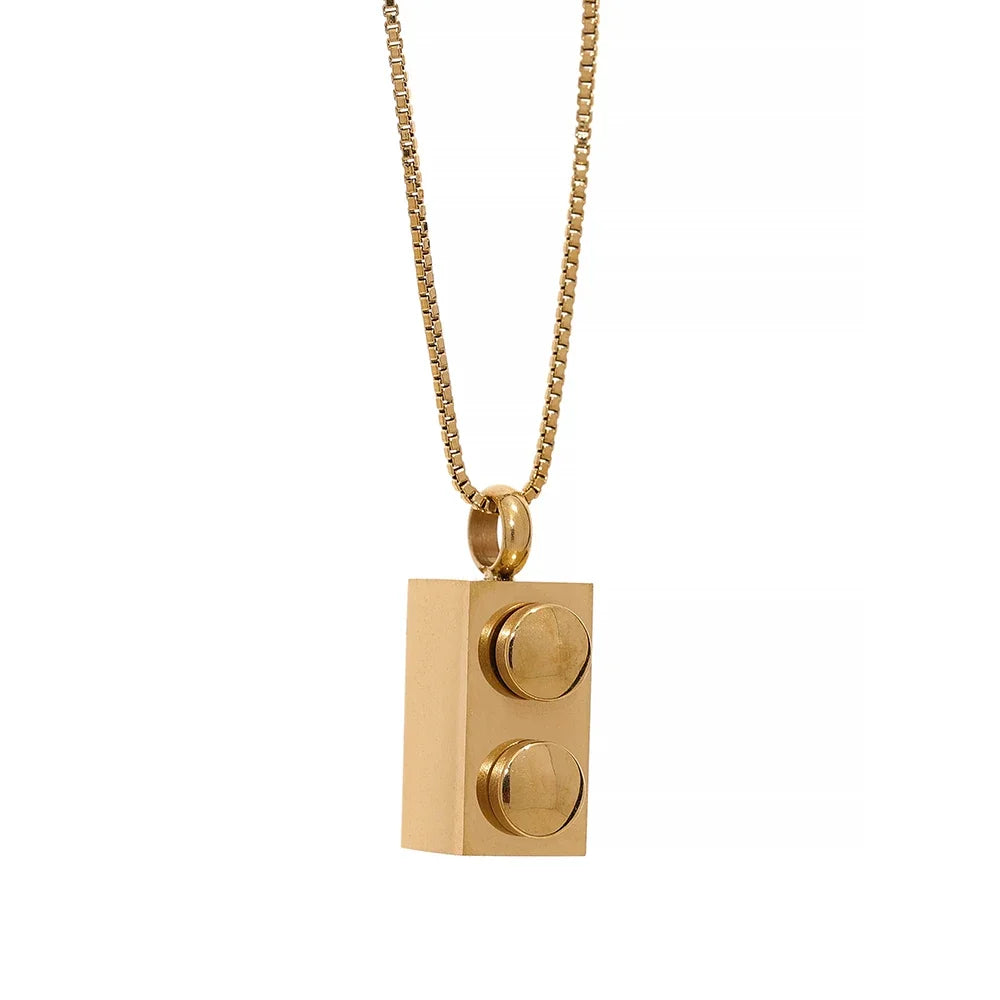 Checkerboard Pendant Necklace