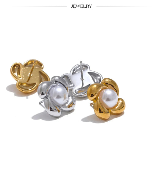 Pearl Flower Earrings