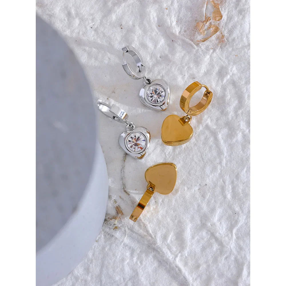 Cubic zirconia drop earrings