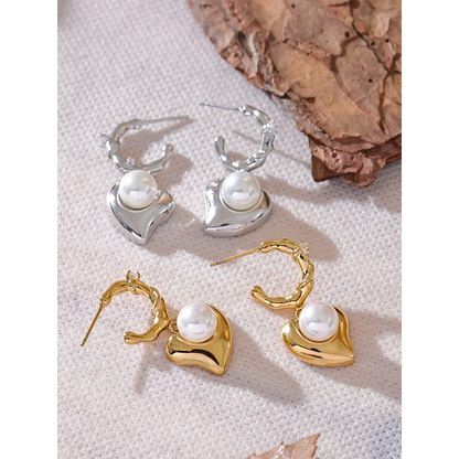Heart Drop Earrings