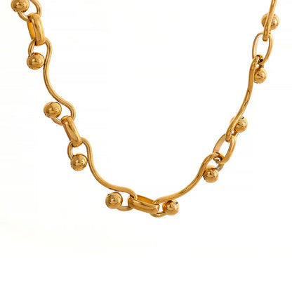 18k Gold Plated Necklace Bracelet Jewelry Set