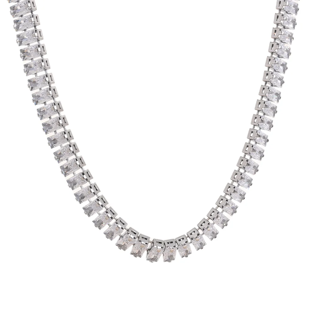 Cubic Zirconia Tennis Necklace