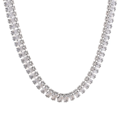 Cubic Zirconia Tennis Necklace