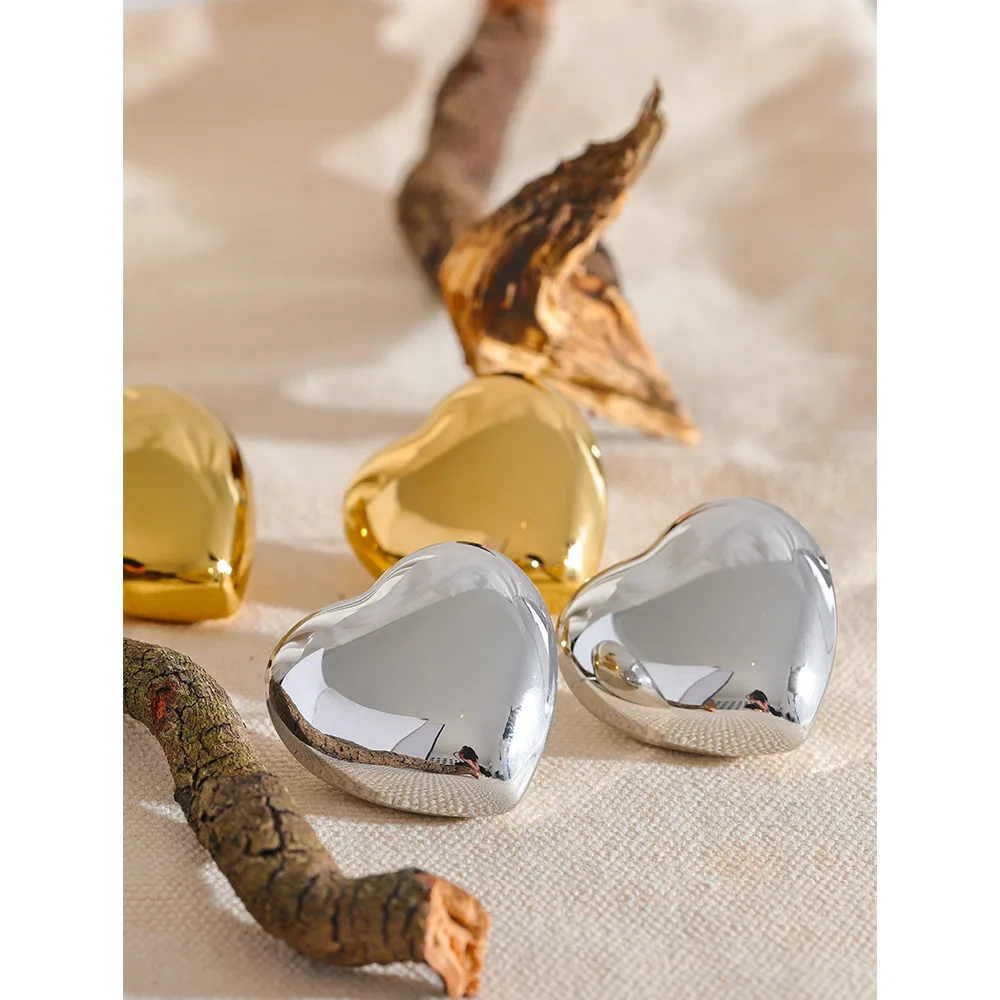 Heart Shaped Stud Earrings