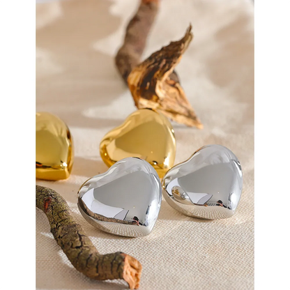 Heart Shaped Stud Earrings