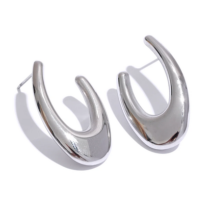 Stainless Steel Golden Stud Earrings