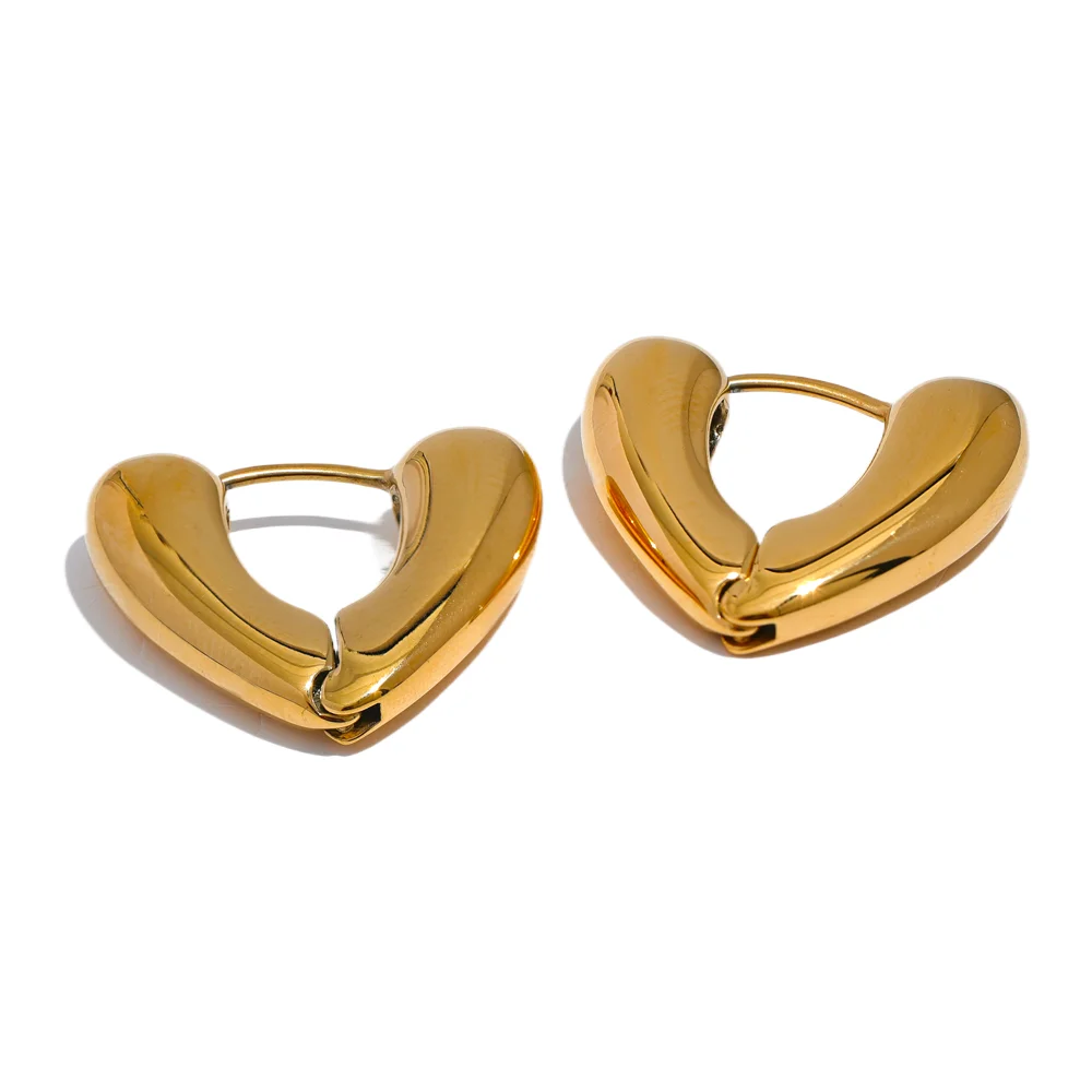 316L Hollow Heart Hoops
