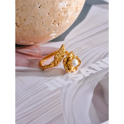 14k Gold Pearl Ring