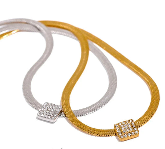 Gold Rhinestone Necklace