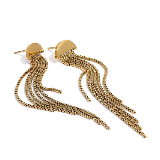 Gold dangle earrings