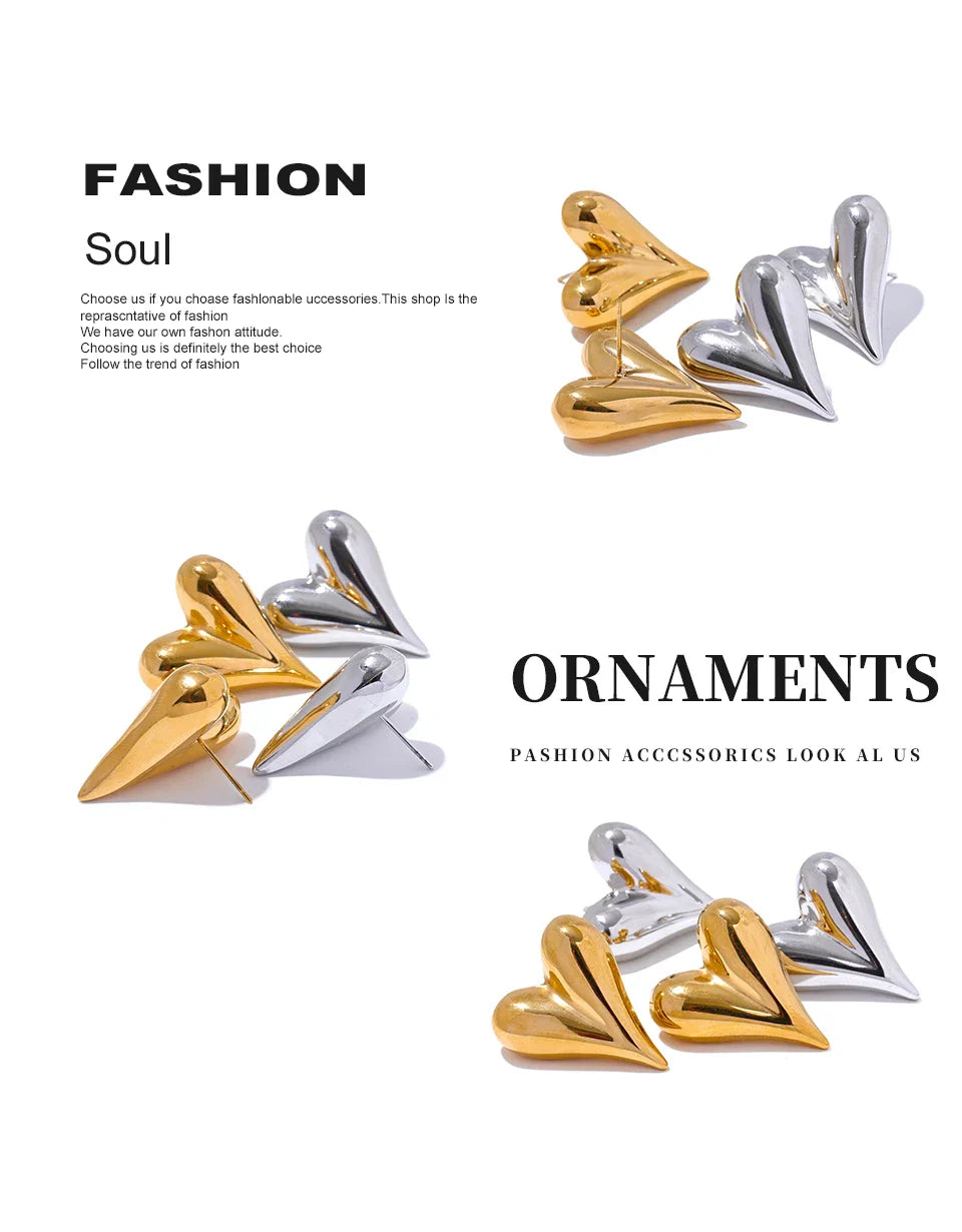 Heart Stud Earrings