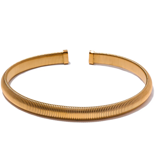 Thick Gold Choker Necklace