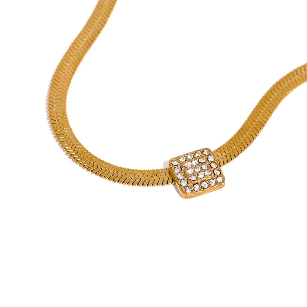 Gold Rhinestone Necklace
