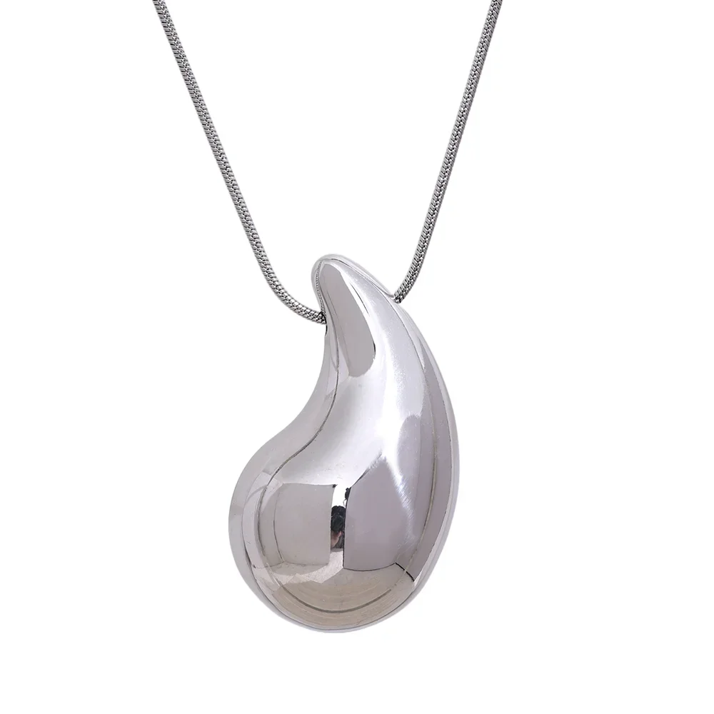 Water Drop Hollow Pendant Necklace