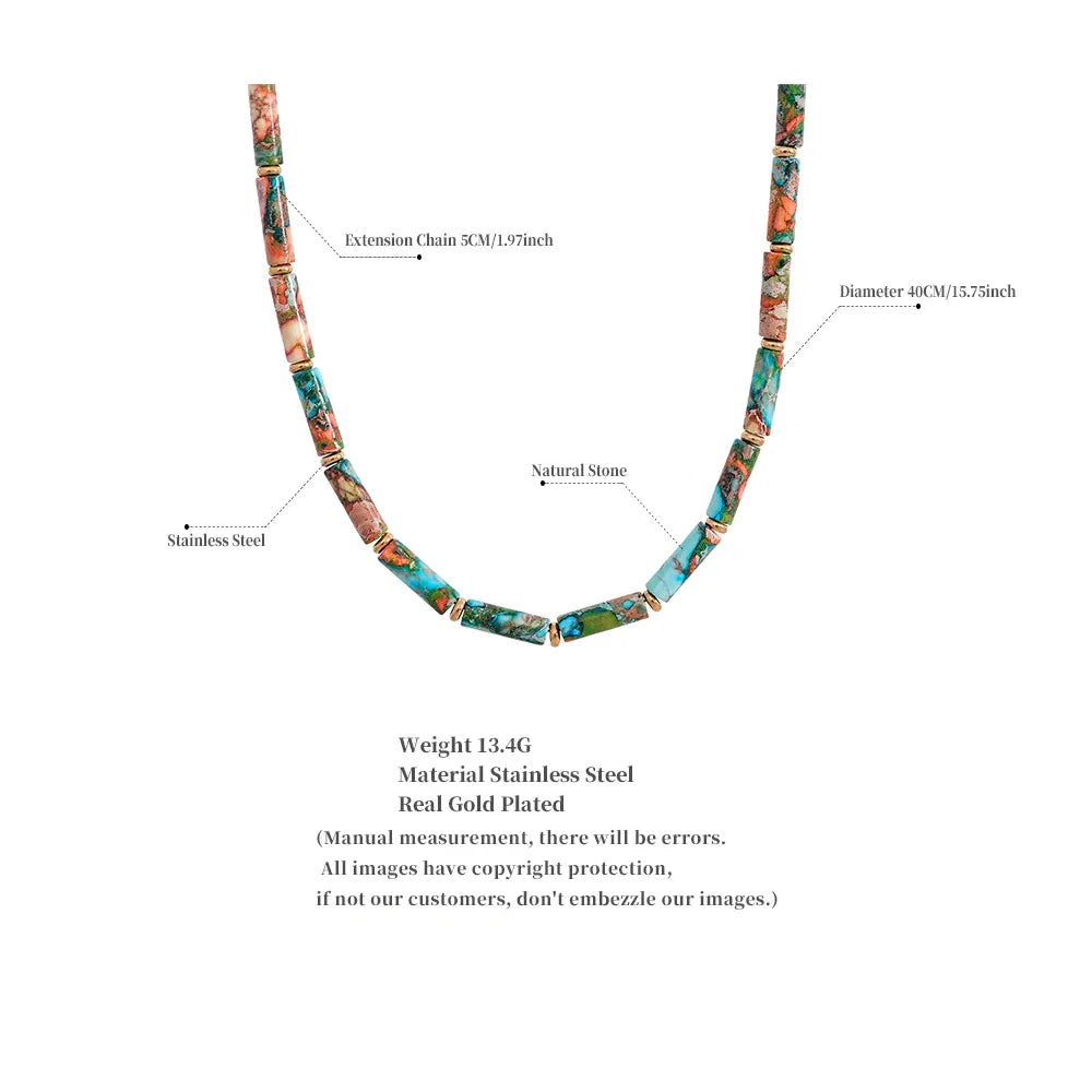 Aesthetic Stone Chain Necklace