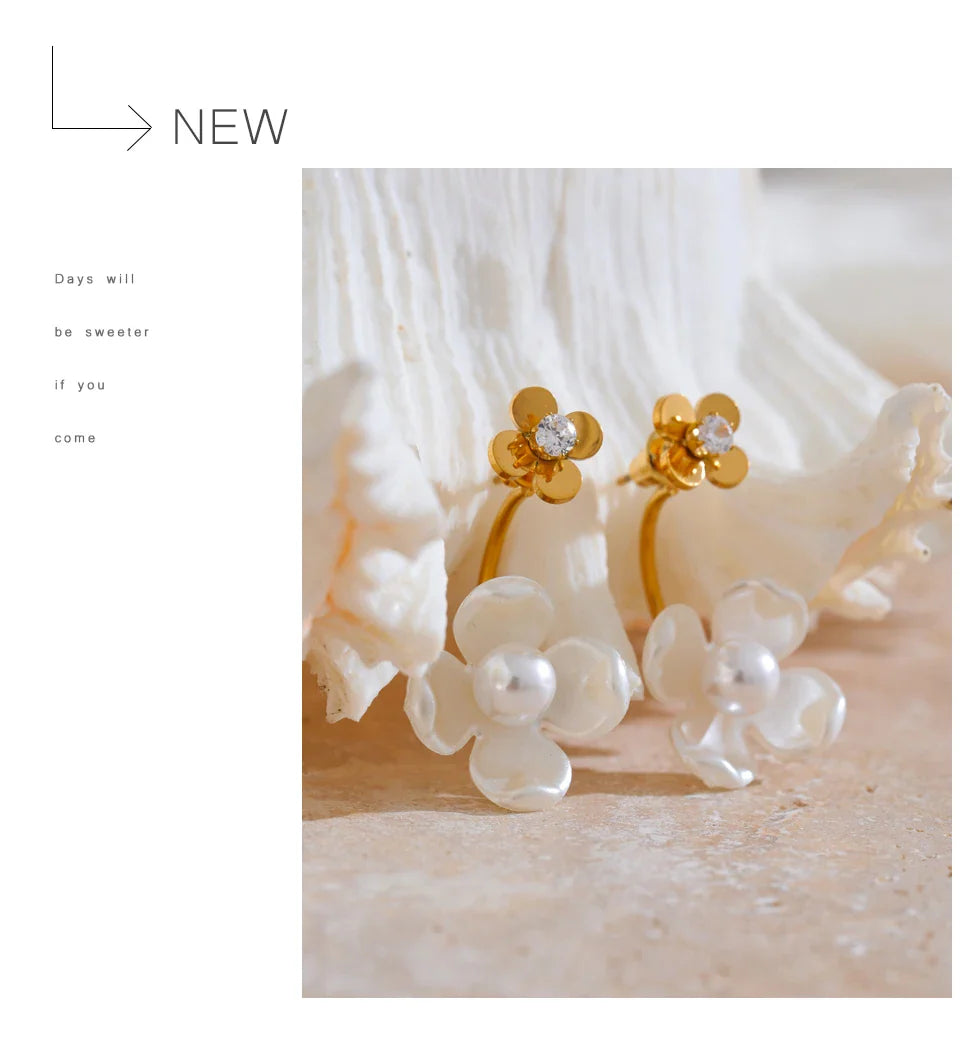 Flower Drop Earrings