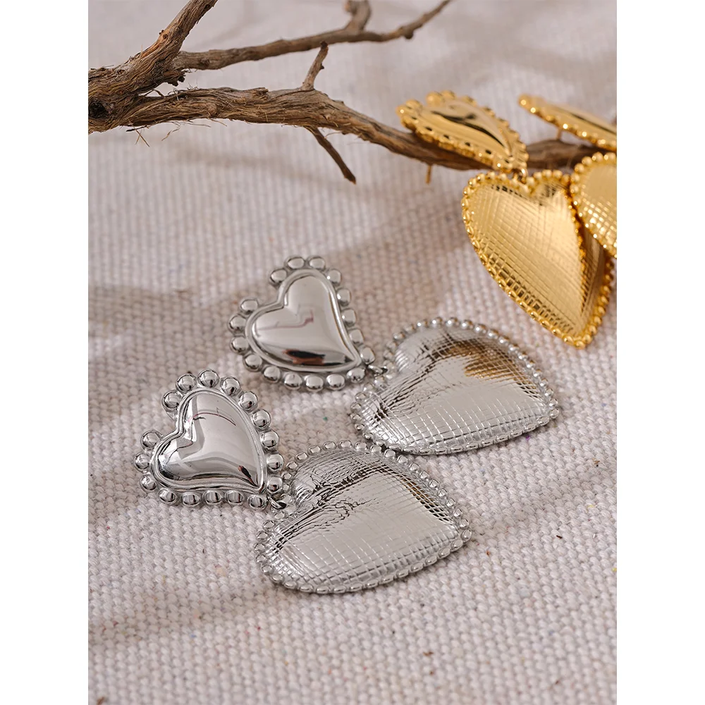 Pearl Heart Earrings