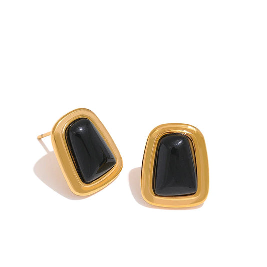 Opal Crystal Square Studs