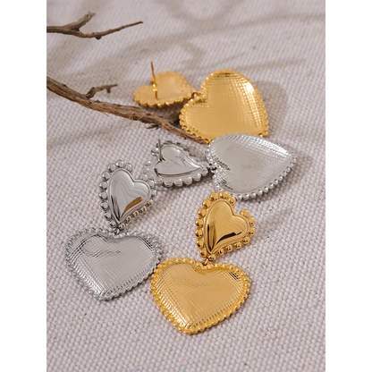 Pearl Heart Earrings