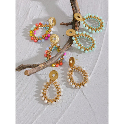 Beaded Hoop Earrings