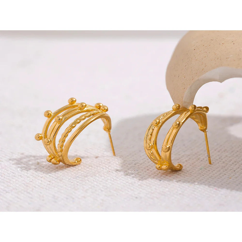 Bold Textured Earrings