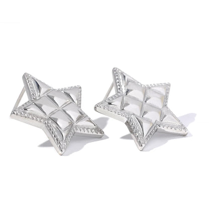Star Texture Stud Earrings