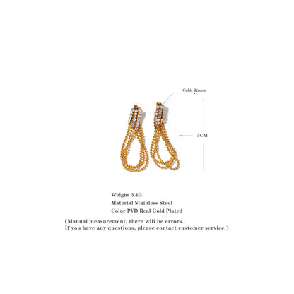 Drop chain earrings