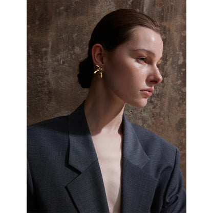Gold Flower Earrings