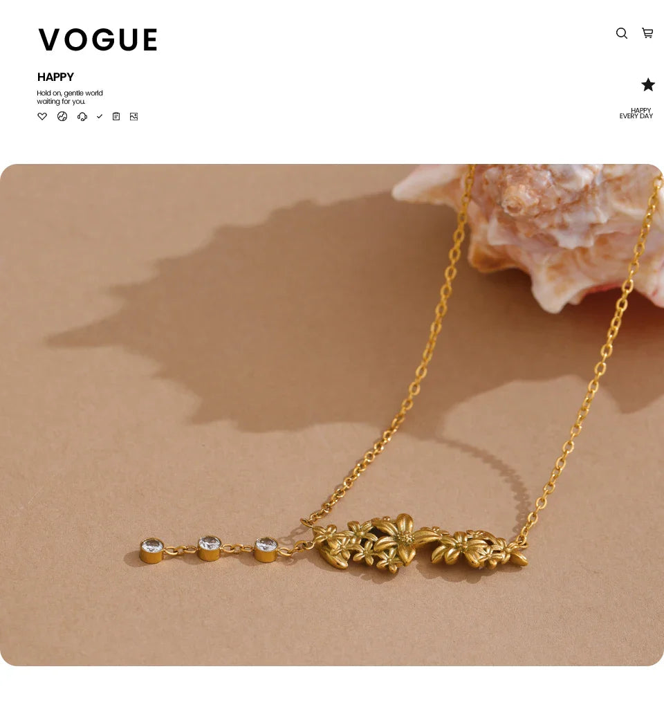 Gold Flower Necklace
