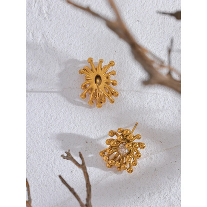 Flower Gold Earrings