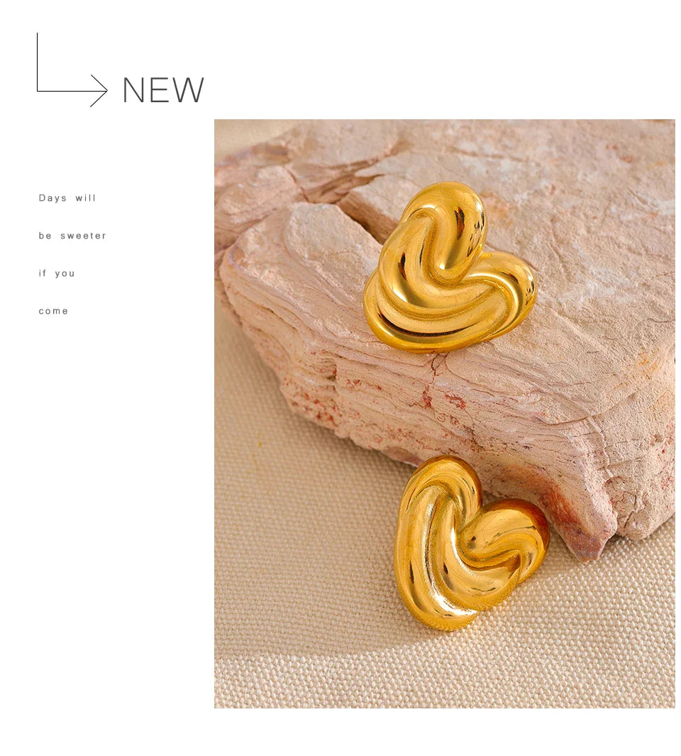 Heart studs