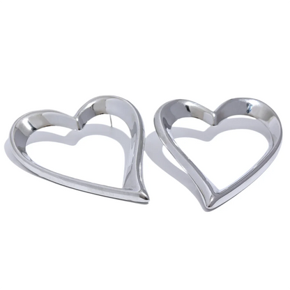 Gold Stud Earrings Heart