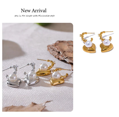 Heart Drop Earrings