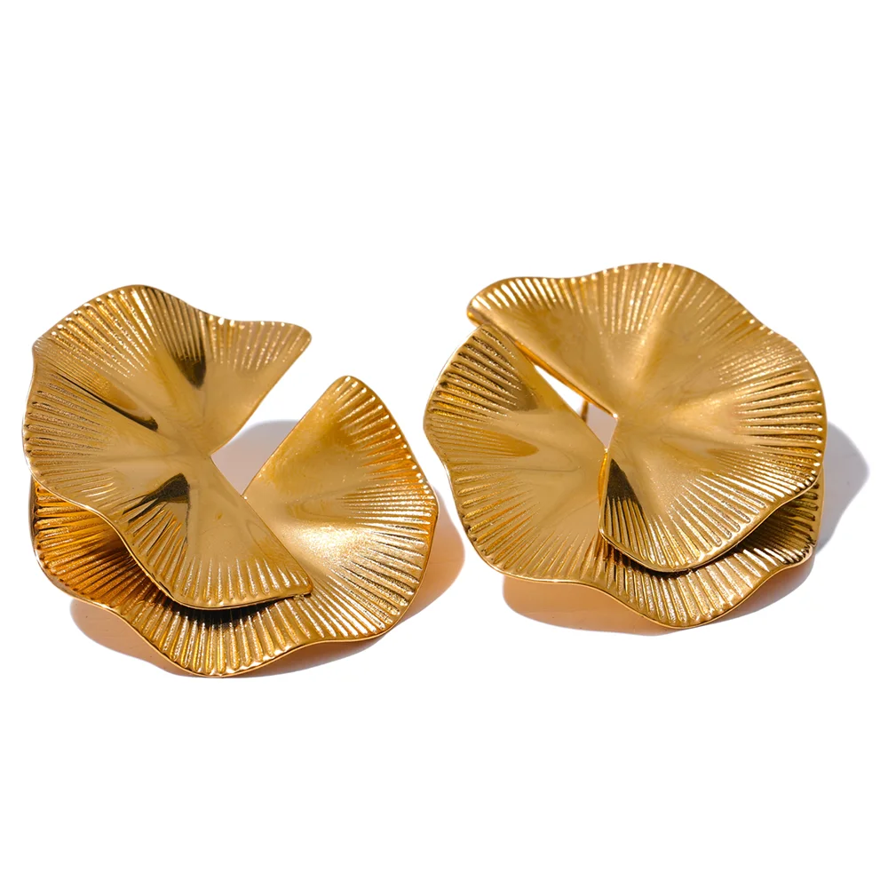 Flower Big Stud Earrings