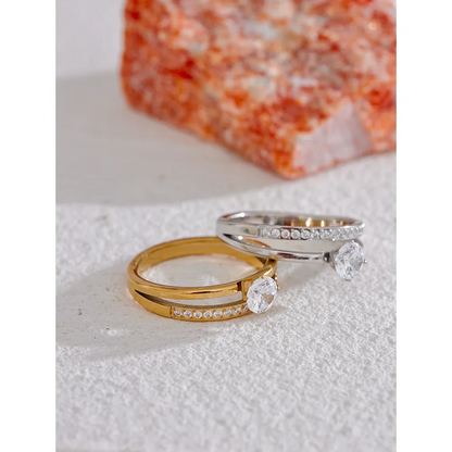 cubic zirconia engagement ring